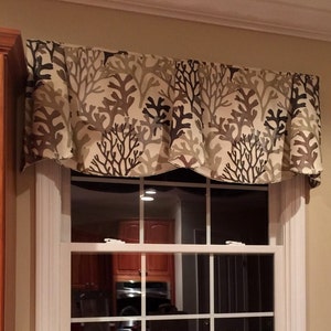 Made to Order Custom PEYTON Hidden Rod Pocket Valance to fit 67"- 86" window, modern window valance, made with your fabrics