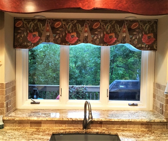 Custom Wide Width Valance Casey Hidden Rod Pocket Valance Etsy