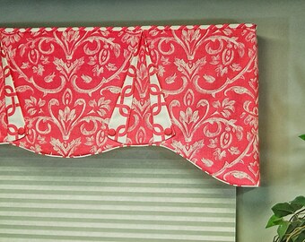 Custom Window Valance CASEY Hidden Rod Pocket Valance, fits 61" - 80" window, made using your fabrics, my LABOR and lining