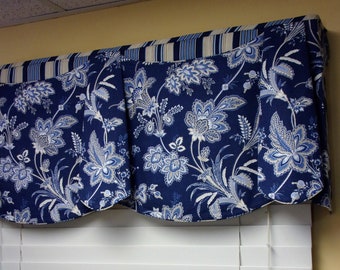 Custom Valance JORDAN Hidden Rod Pocket Valance fits 32"- 46" Window, Made using your fabrics, my LABOR and lining