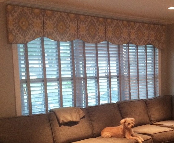 Custom Wide Width Ashley Hidden Rod Pocket Valance To Fit Etsy