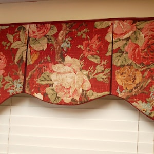 Custom Window Treatment ASHLEY Hidden Rod Pocket Valance to fit 61 80 window, Your fabrics, my LABOR and lining image 7