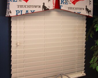 Custom Valance JACKIE Hidden Rod Pocket Valance fits 24"- 40" window,Tailored valance made with your fabrics, my LABOR and lining