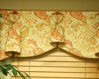 BUNNY NO EARS 2 Hidden Rod Pocket Window Treatment to fit 45"- 55" window, Made to Order using customer's fabrics