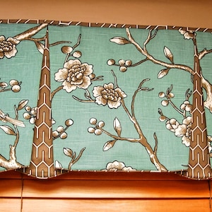 Custom Valance EMMA Hidden Rod Pocket Valance fits 30 44 window, tailored valance, made with your fabrics, my LABOR and lining image 2