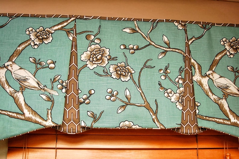 Custom Valance EMMA Hidden Rod Pocket Valance fits 30 44 window, tailored valance, made with your fabrics, my LABOR and lining image 2