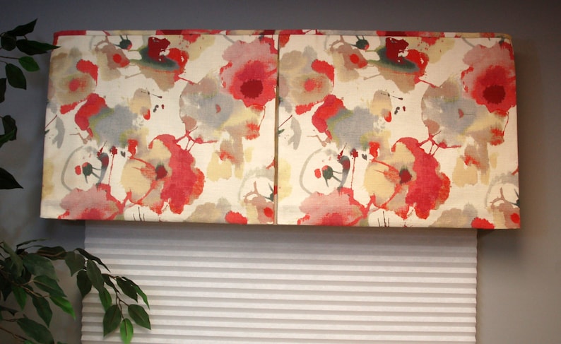 your fabrics my LABOR and lining fits 24-42 window Custom Window Treatment BOX PLEATED Hidden Rod Pocket Valance