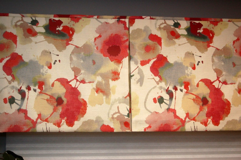 your fabrics my LABOR and lining fits 24-42 window Custom Window Treatment BOX PLEATED Hidden Rod Pocket Valance