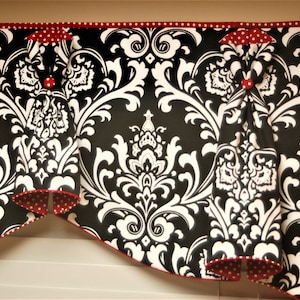 BUNNY NO EARS 2 Hidden Rod Pocket Custom Window Valance to fit 71"- 81"" window, Made with your fabrics, my labor and lining