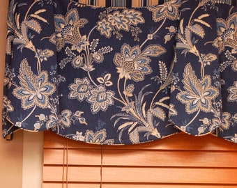 Custom Wide Width Valance JORDAN Hidden Rod Pocket Valance fits 87"- 106" window Made with your fabric, Includes LABOR and LINING