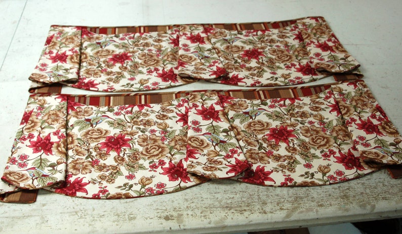 Window Valance Custom JORDAN Hidden Rod Pocket Valance fits 67 86 window, Custom made using your fabrics, my LABOR and lining image 3