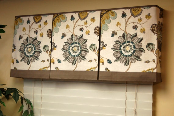 your fabrics my LABOR and lining fits 24-42 window Custom Window Treatment BOX PLEATED Hidden Rod Pocket Valance