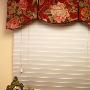 Custom Window Treatment ASHLEY Hidden Rod Pocket Valance to fit 61 80 window, Your fabrics, my LABOR and lining image 5