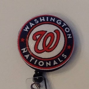 Titular de la insignia retráctil de tela de algodón del equipo de béisbol de los Nacionales de Washington listo para enviar
