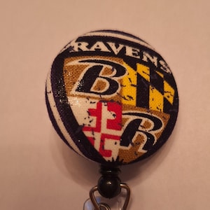 Baltimore Ravens Retractable Id Chicago Cubs Premium Metal Badge