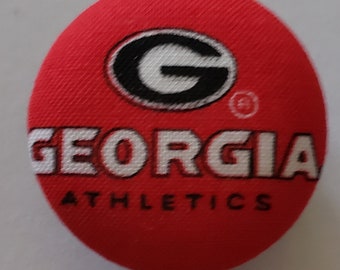 University of Georgia fabric covered retractable ID holder ready to ship