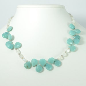 blue and white gemstone necklace
