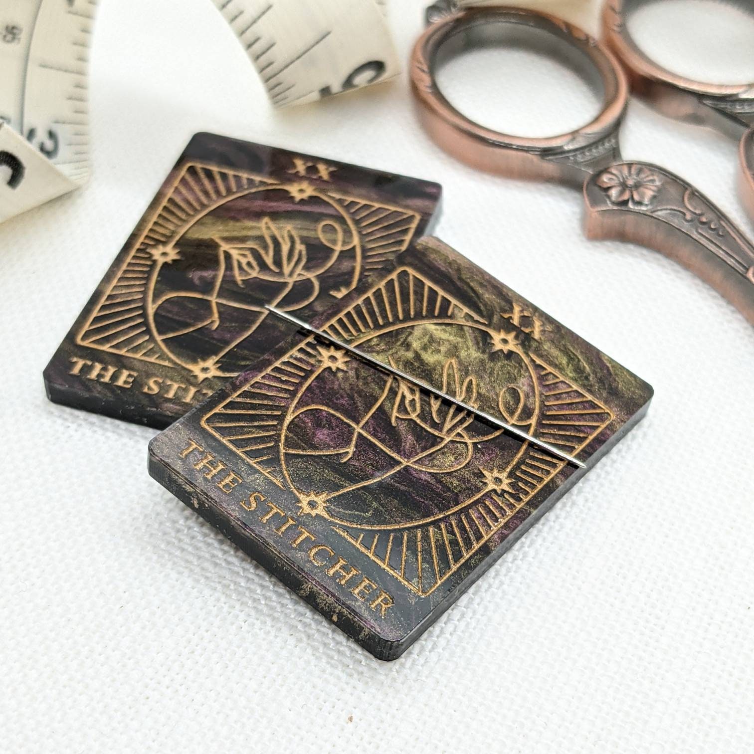 The Stitcher & Patience Tarot Needle Minder limited Etsy Australia