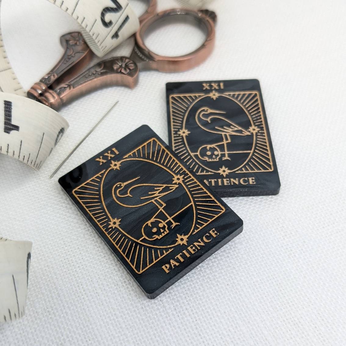 The Stitcher & Patience Tarot Needle Minder limited Etsy Australia
