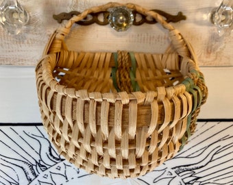 Vintage Woven Hanging Storage Basket