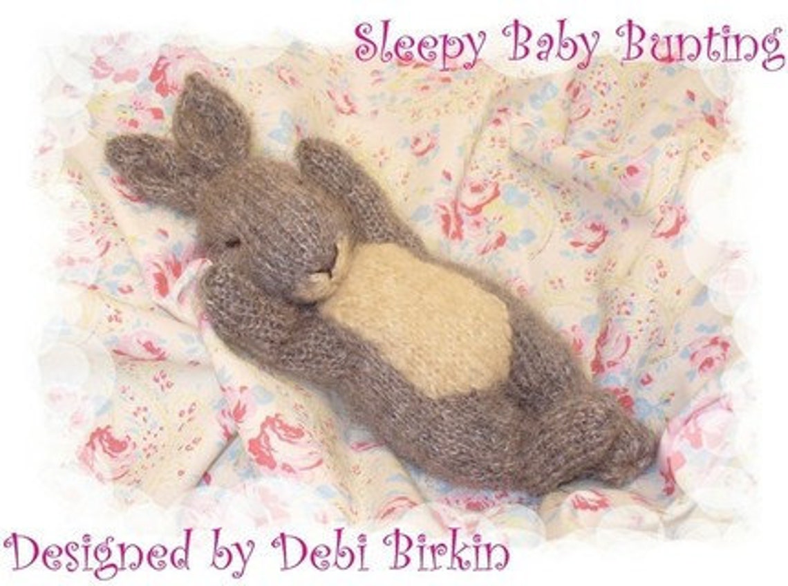 Sleepy Bunny Rabbit PDF Email Toy Knitting Pattern - Etsy