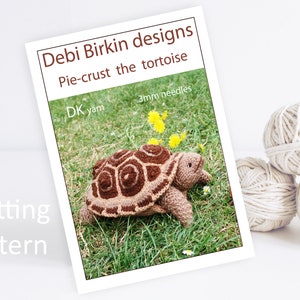 Knitting pattern for turtle, Debi Birkin Patterns, PDF digital download,tortoise knitting patterns, cotton rabbit knitting patterns, toys