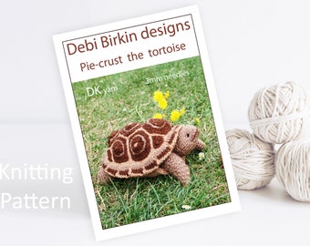 Knitting pattern for turtle, Debi Birkin Patterns, PDF digital download,tortoise knitting patterns, cotton rabbit knitting patterns, toys