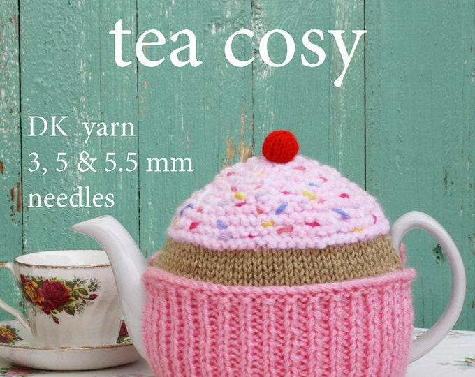 Cupcake Knitting Pattern Tea Cosy Teacozy Teacosy Cozies Cozy Etsy UK