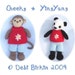 monkey panda bear PDF email toy knitting pattern
