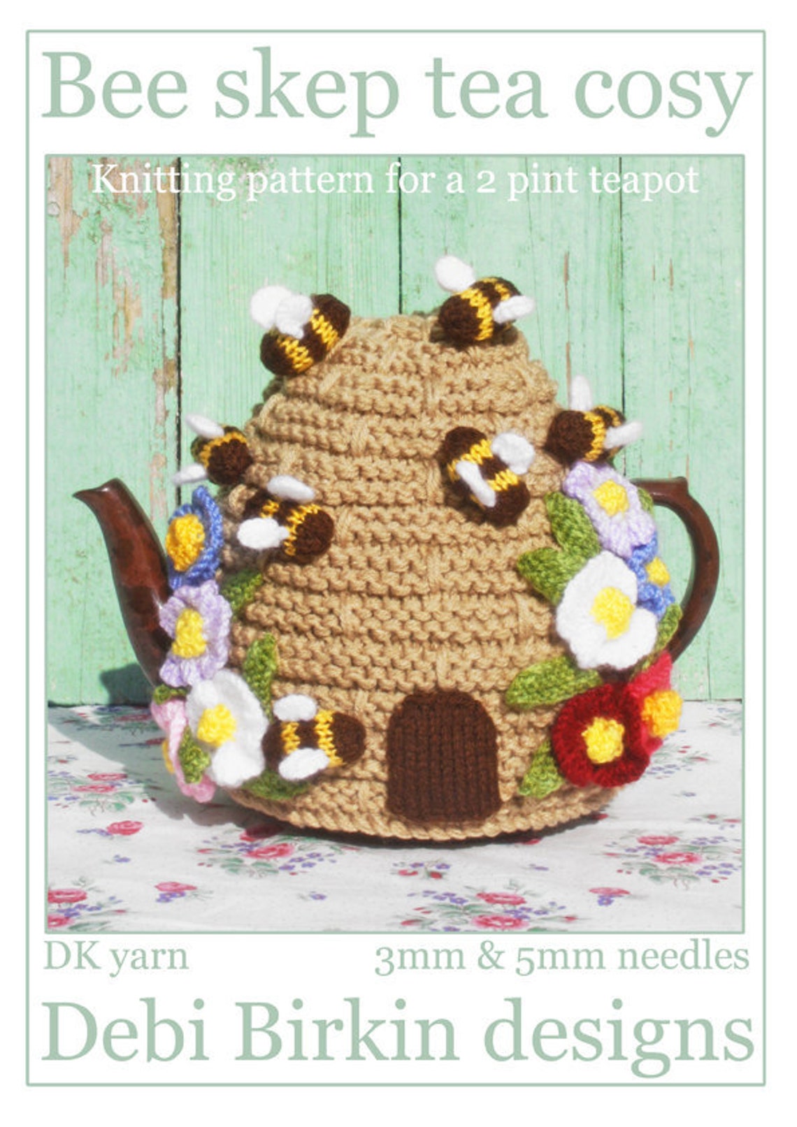 Beehive Knitting Pattern Bee Hive Skep Tea Cosy Teacozy Cozy Etsy
