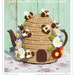 beehive knitting pattern bee hive skep tea cosy teacozy cozy cosies PDF email