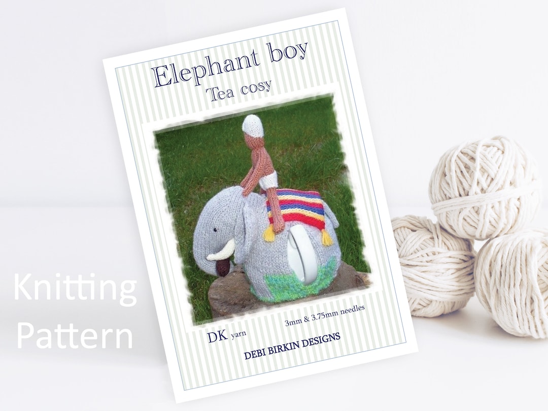 Elephant Tea Cosy Teacozy Knitting Pattern for Indian Tea Cozy Cosy, Cosies, Alice Wonderland