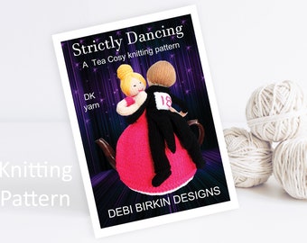 Knitting pattern for tea cozy cosy cosies cozies, Debi Birkin Patterns, PDF digital download, bunny rabbit doll, animal knitting patterns