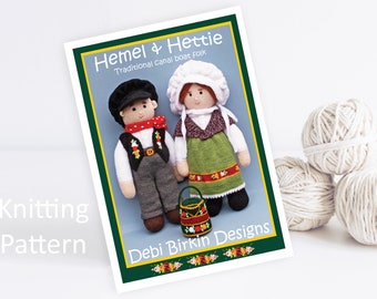 Knitting pattern for dolls, Debi Birkin Patterns, PDF digital download, toy knitting pattern, English canal boat, narrowboat, rosie and jim