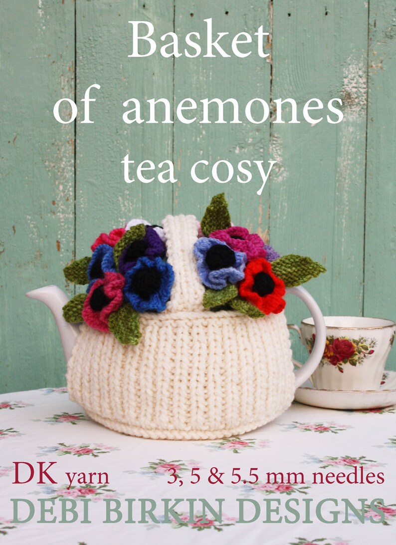 Flower Basket Garden Tea Cosy Teacozy Cozy Cosies PDF Email Etsy