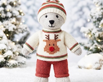 Molde de tricô para brinquedos, Debi Birkin Patterns, download digital em PDF, molde de tricô para brinquedos, coelhos de algodão, moldes de tricô para roupas de coelho