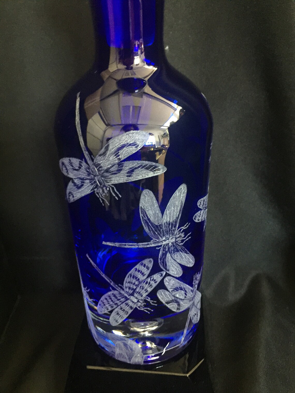 Hand Engraved Dragonfly Decanter Engraved Barware Etched Etsy Australia