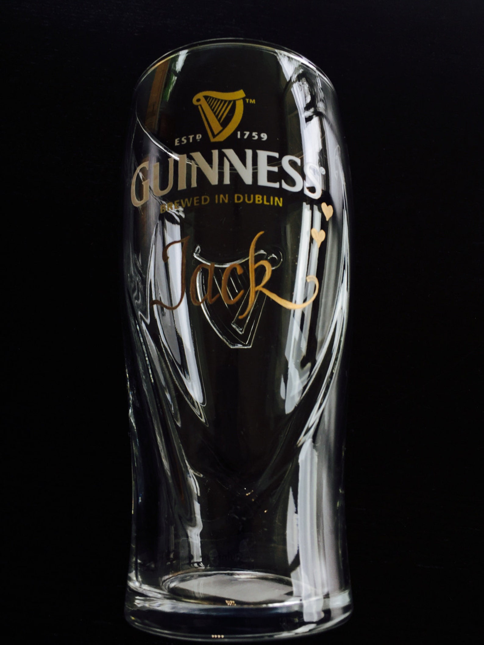 Guinness Glass Engraving Engraved Guinness Glass Beer glass Etsy
