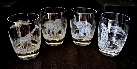 Set of 4 african safari set #safari #cheetah #lion #elephants #giraffe #bespoke #weddings