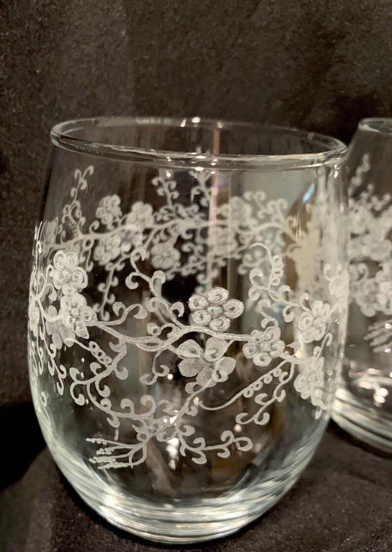 Stemless Wine Glasses Set of 4 Stemless. Wine Vino Etsy