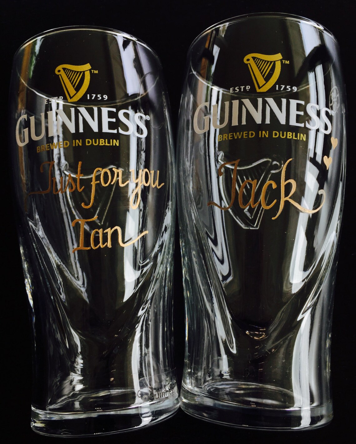 Guinness Glass Engraving Engraved Guinness Glass Beer glass Etsy