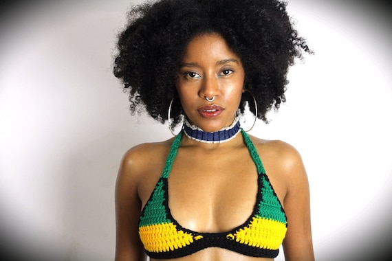 Jamaican Bikini Top Etsy