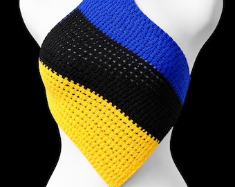 Barbados Asymmetrical bandana halter top