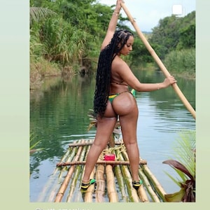 Jamaican thong bikini set