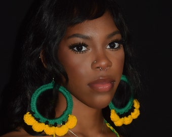 Jamaican Earrings scallop style