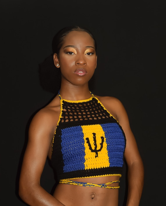 Barbados high neck Flag Top