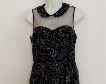 Vintage Betsy Johnson Black and Pink Dress Size 6
