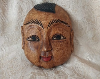 Asian Hand Carved Wood Mask