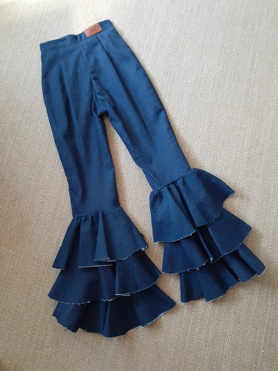 Anthro Pitcha Clothier Denim High Waisted Ruffled… - image 5