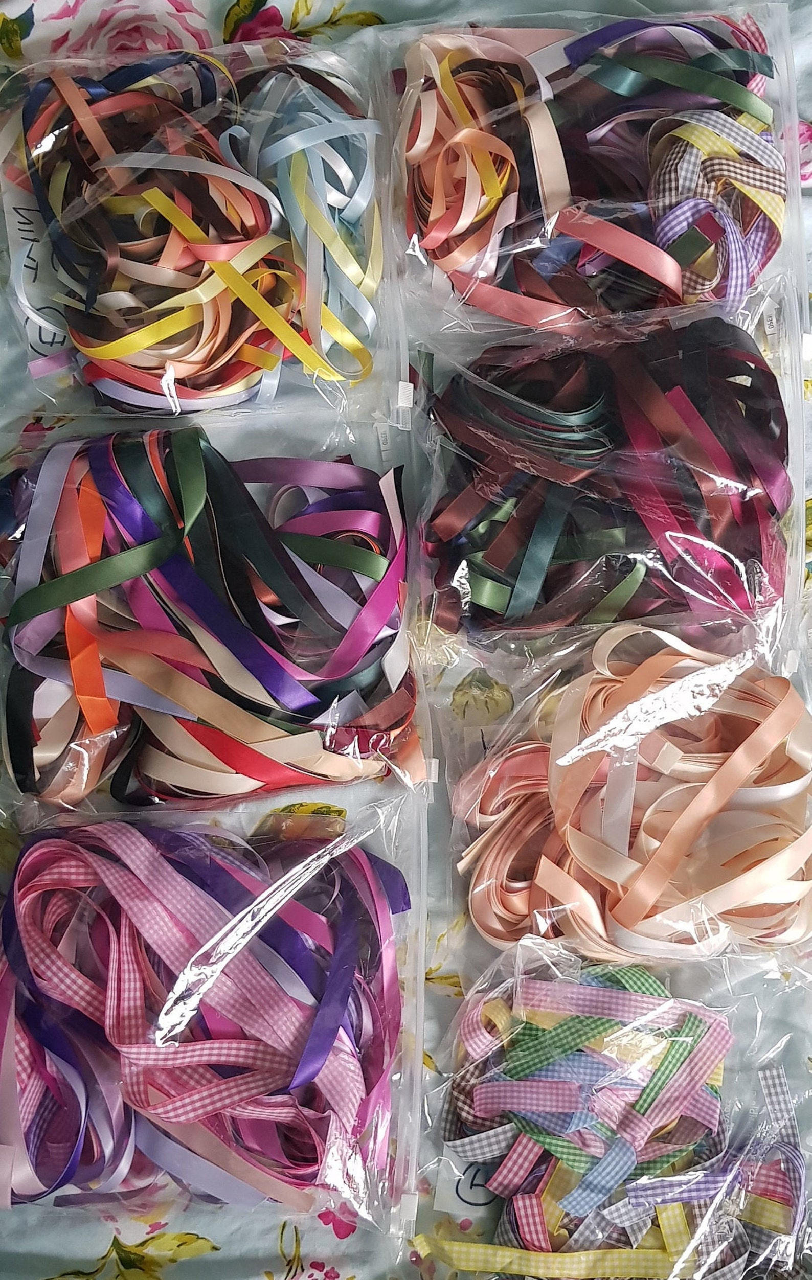 Bundles of ribbon various sizes & colours 12 different Etsy